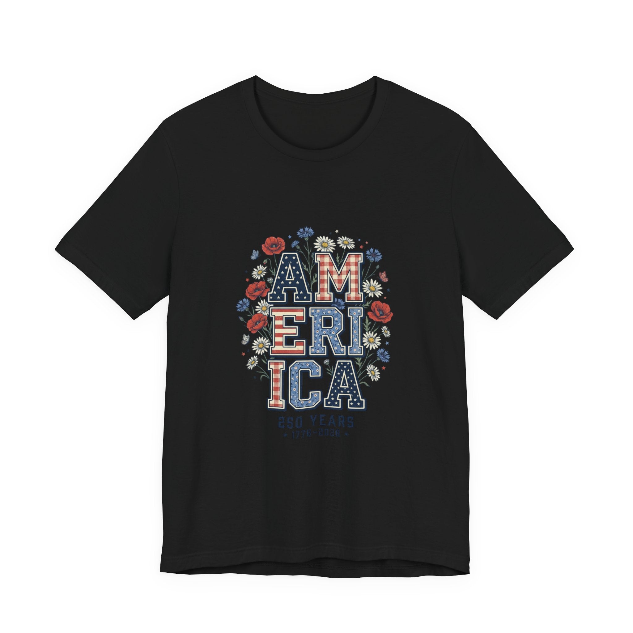 Vintage Americana 'America' Floral Graphic Tee | 4th of July Patriotic Shirt