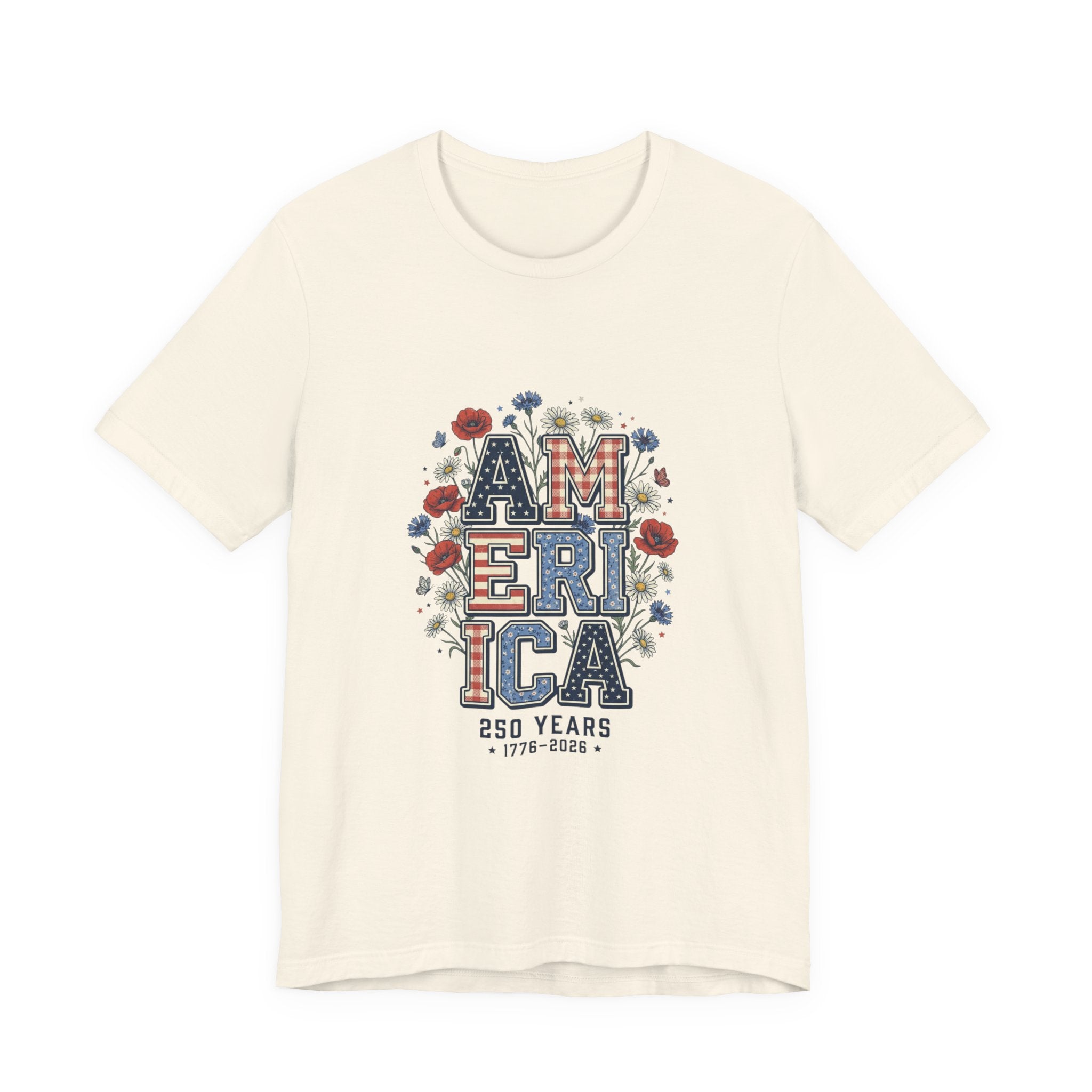 Vintage Americana 'America' Floral Graphic Tee | 4th of July Patriotic Shirt
