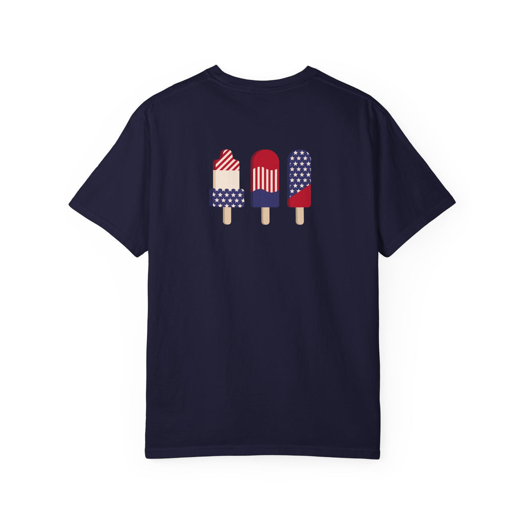 Patriotic "LOVE" T-Shirt — American Flag Donut & Popsicle 4th of July Tee