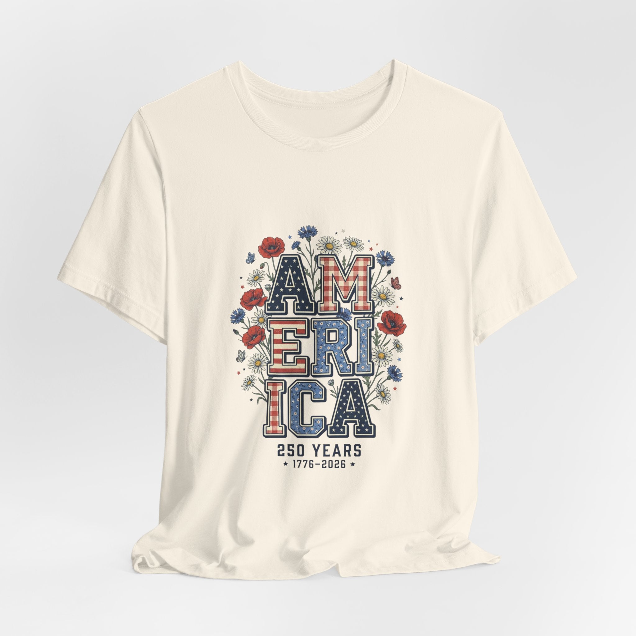 Vintage Americana 'America' Floral Graphic Tee | 4th of July Patriotic Shirt