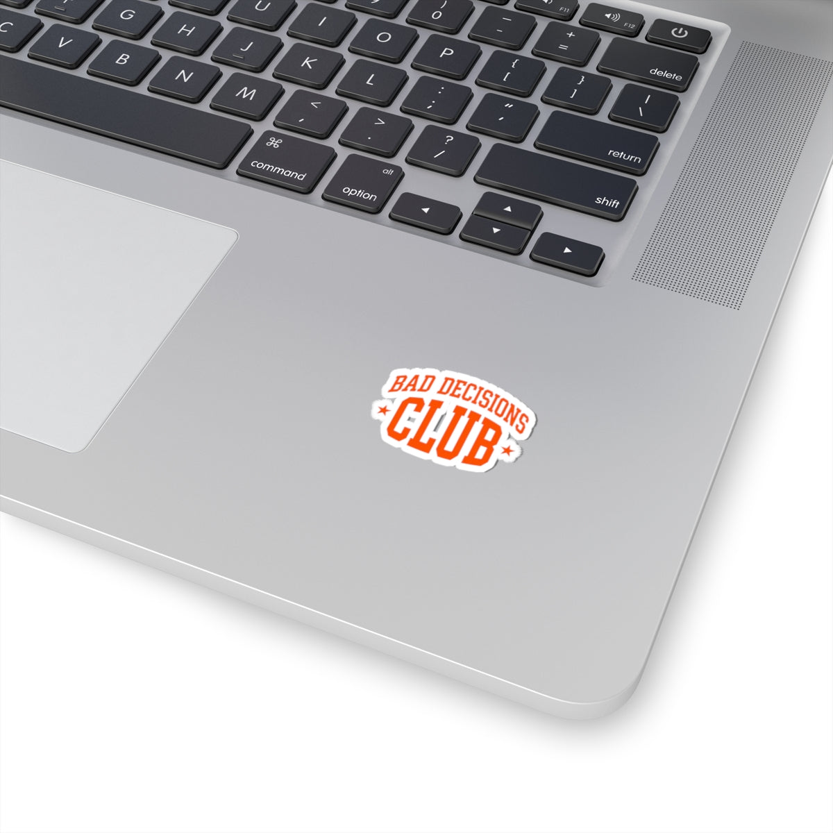 Bad Decisions Club Sticker | Y2K Slogan, Retro Collegiate Kiss-Cut
