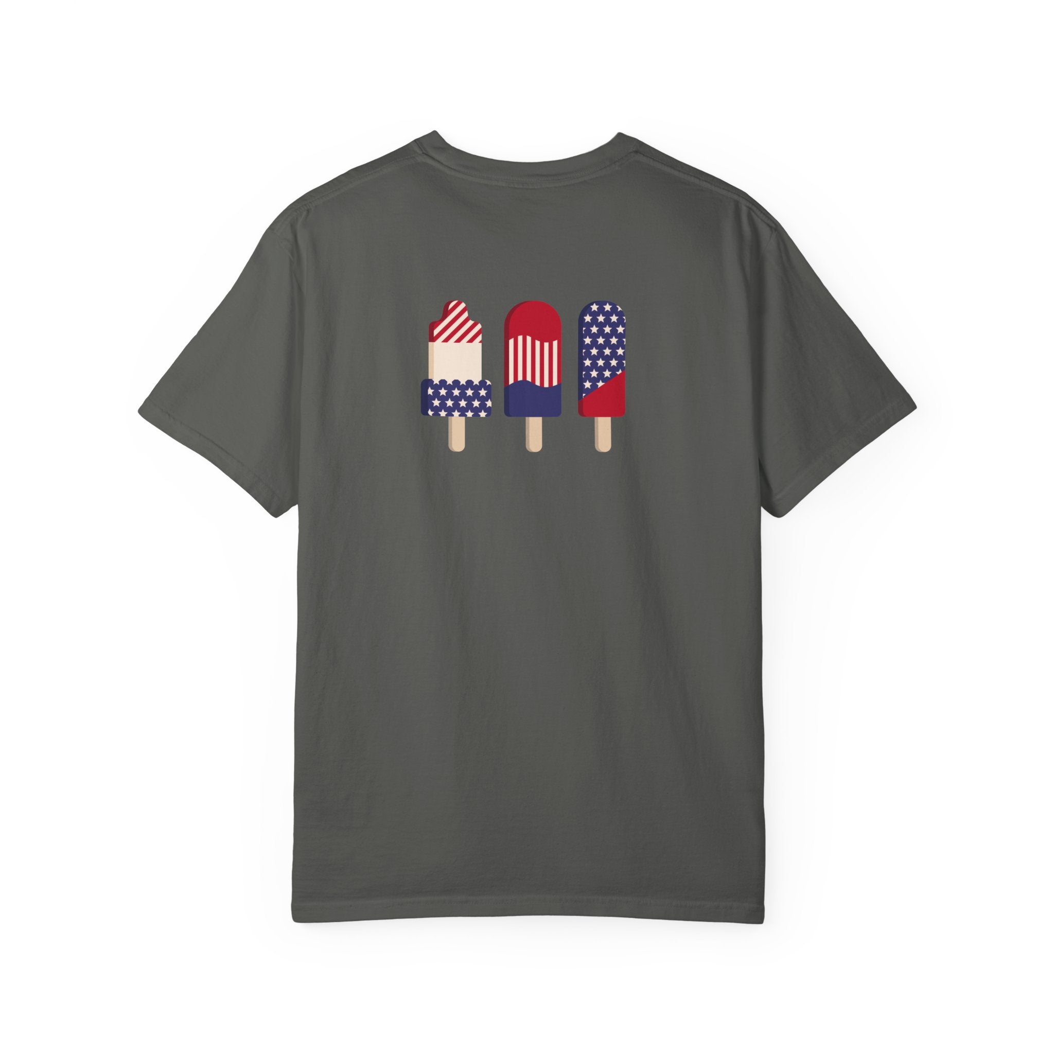 Patriotic "LOVE" T-Shirt — American Flag Donut & Popsicle 4th of July Tee