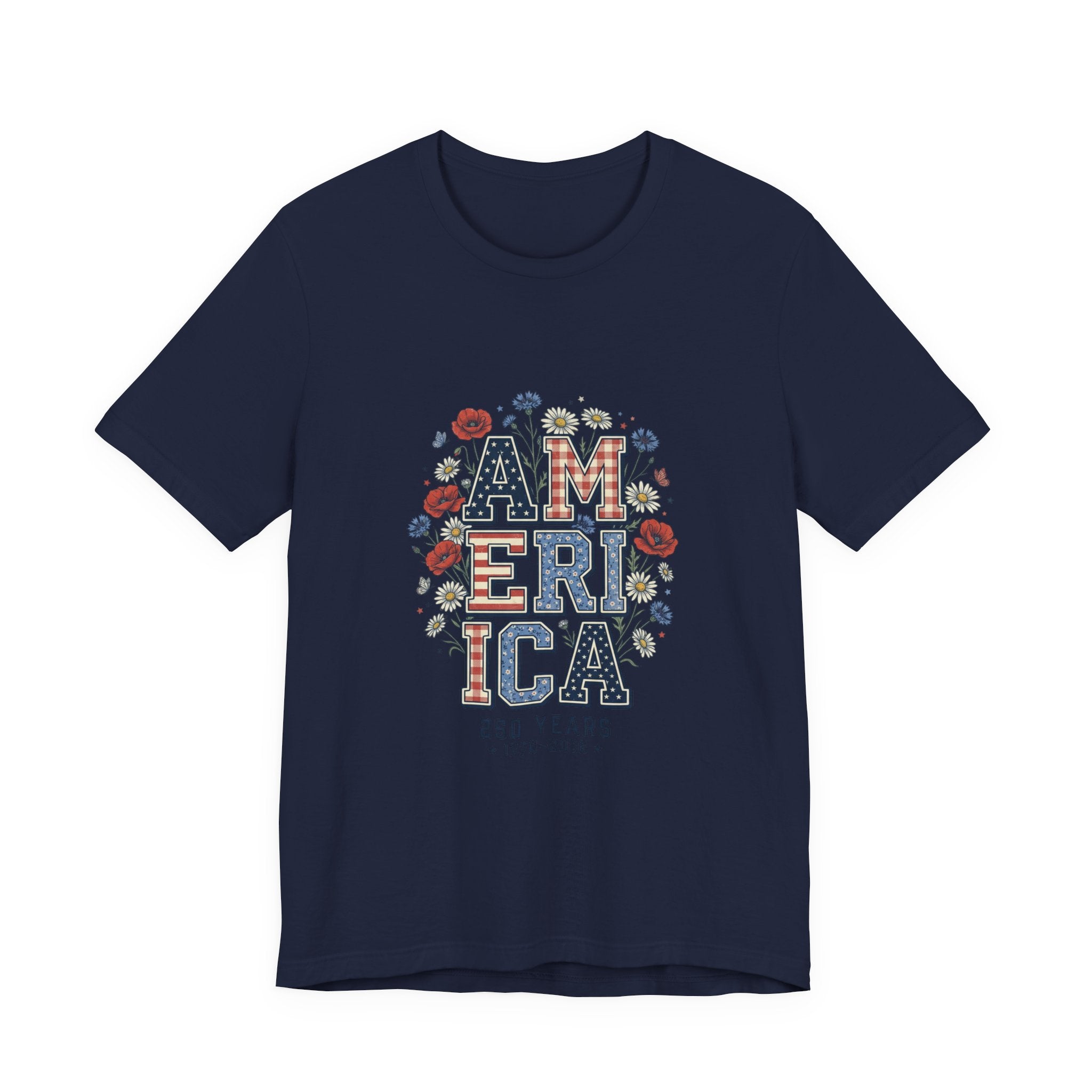 Vintage Americana 'America' Floral Graphic Tee | 4th of July Patriotic Shirt