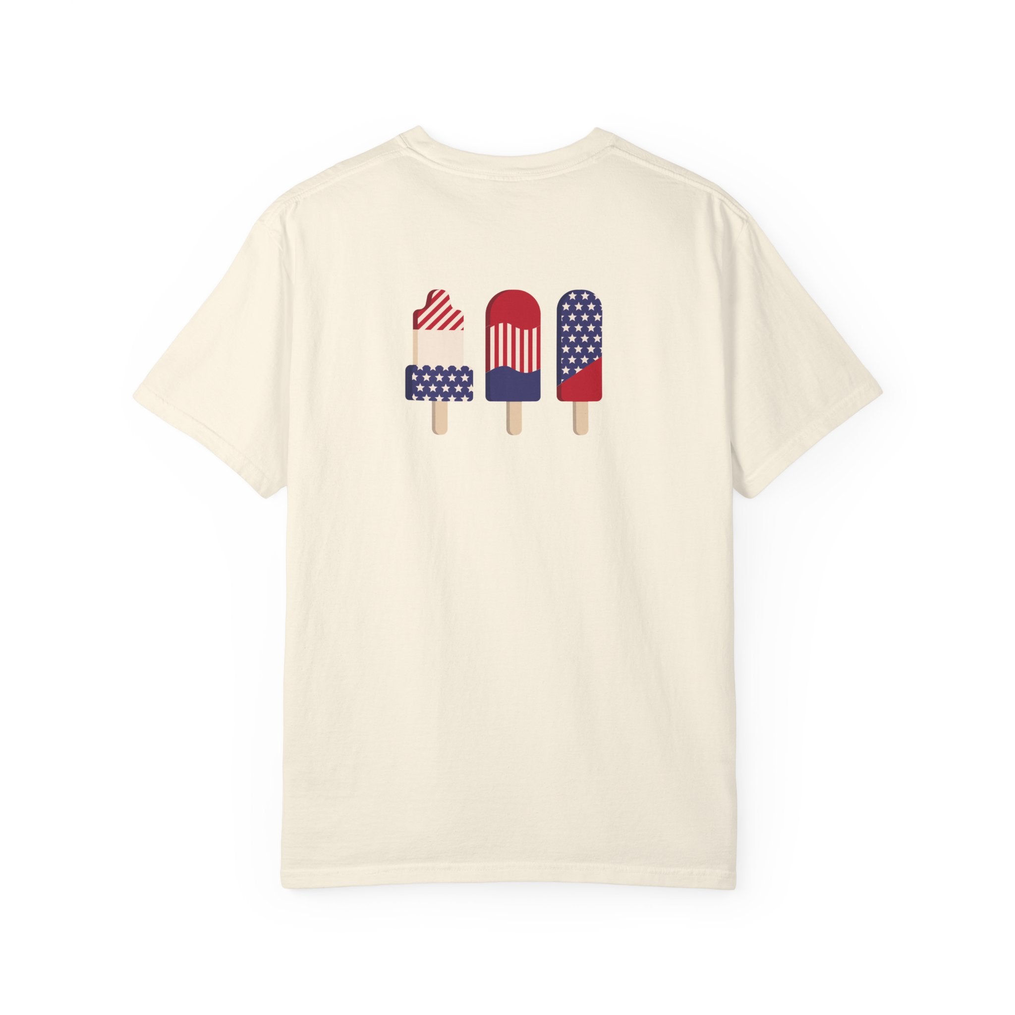 Patriotic "LOVE" T-Shirt — American Flag Donut & Popsicle 4th of July Tee