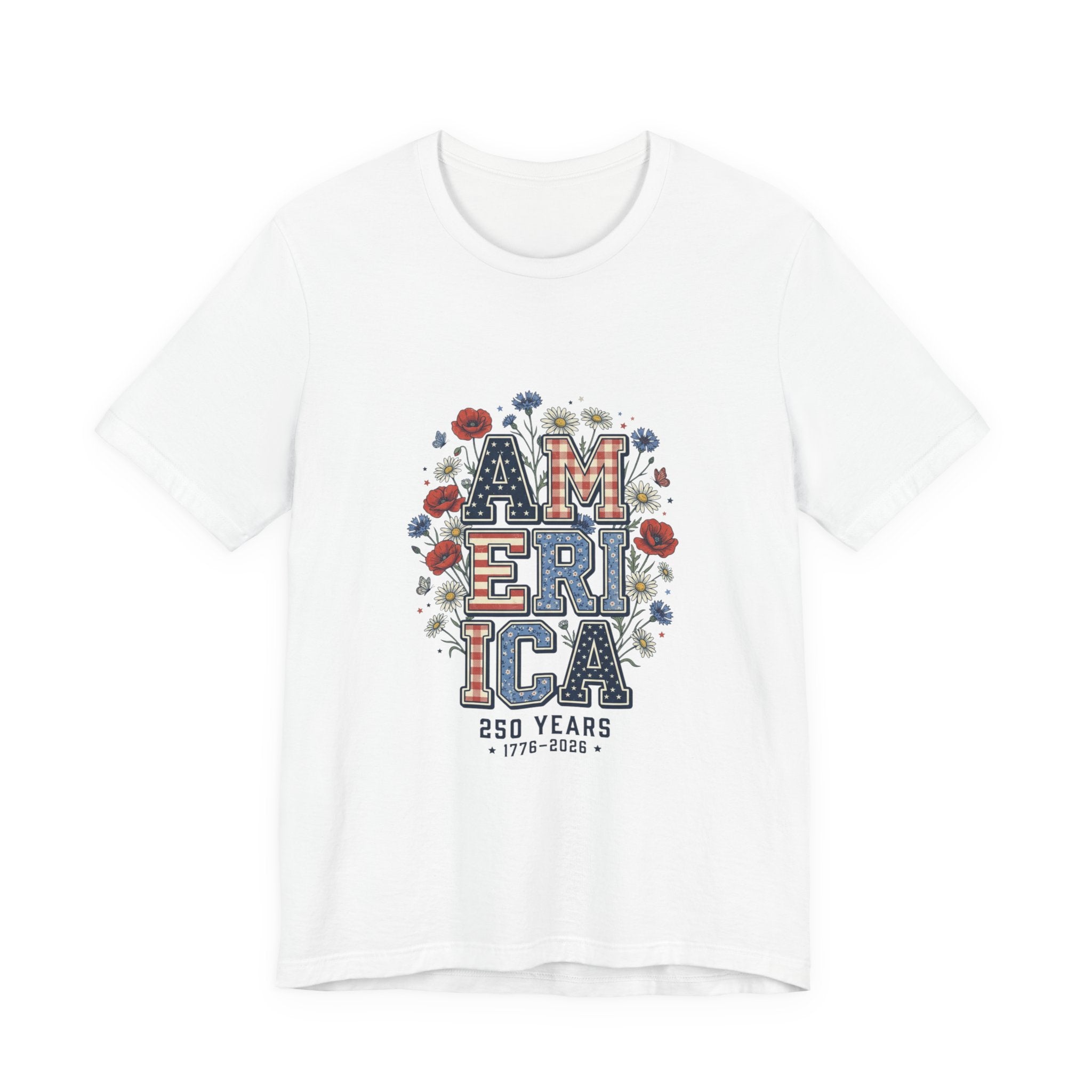 Vintage Americana 'America' Floral Graphic Tee | 4th of July Patriotic Shirt