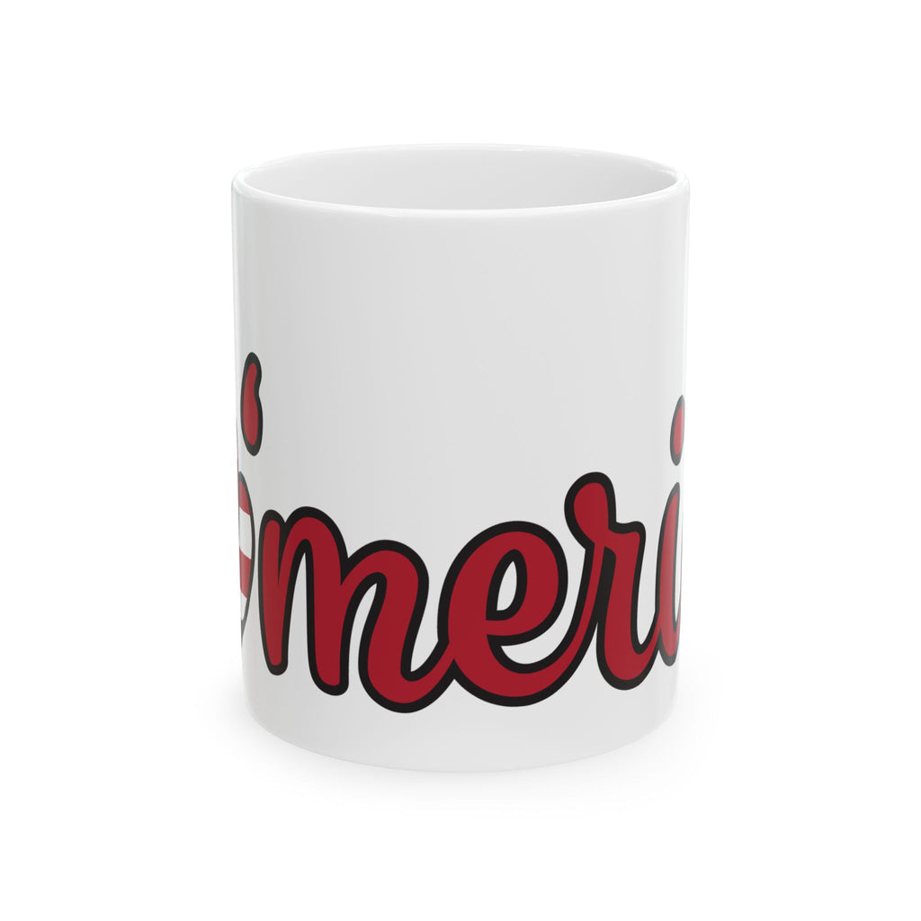 America Peace Sign Mug — Patriotic USA Flag Coffee Cup (11oz, 15oz)