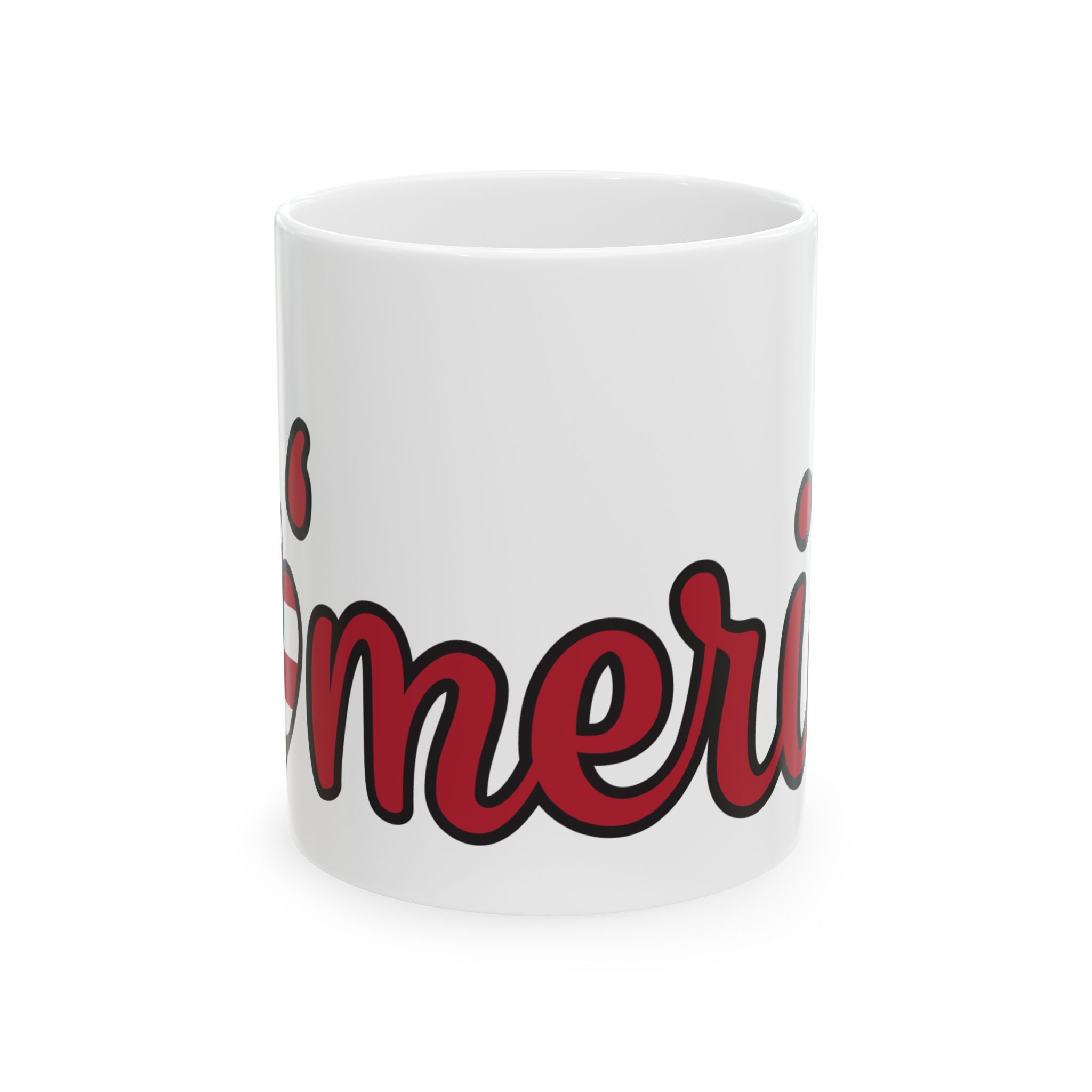 America Peace Sign Mug — Patriotic USA Flag Coffee Cup (11oz, 15oz)