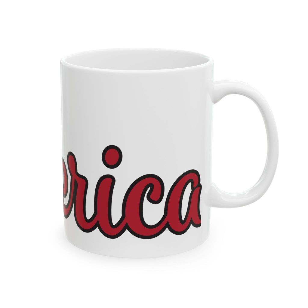 America Peace Sign Mug — Patriotic USA Flag Coffee Cup (11oz, 15oz)