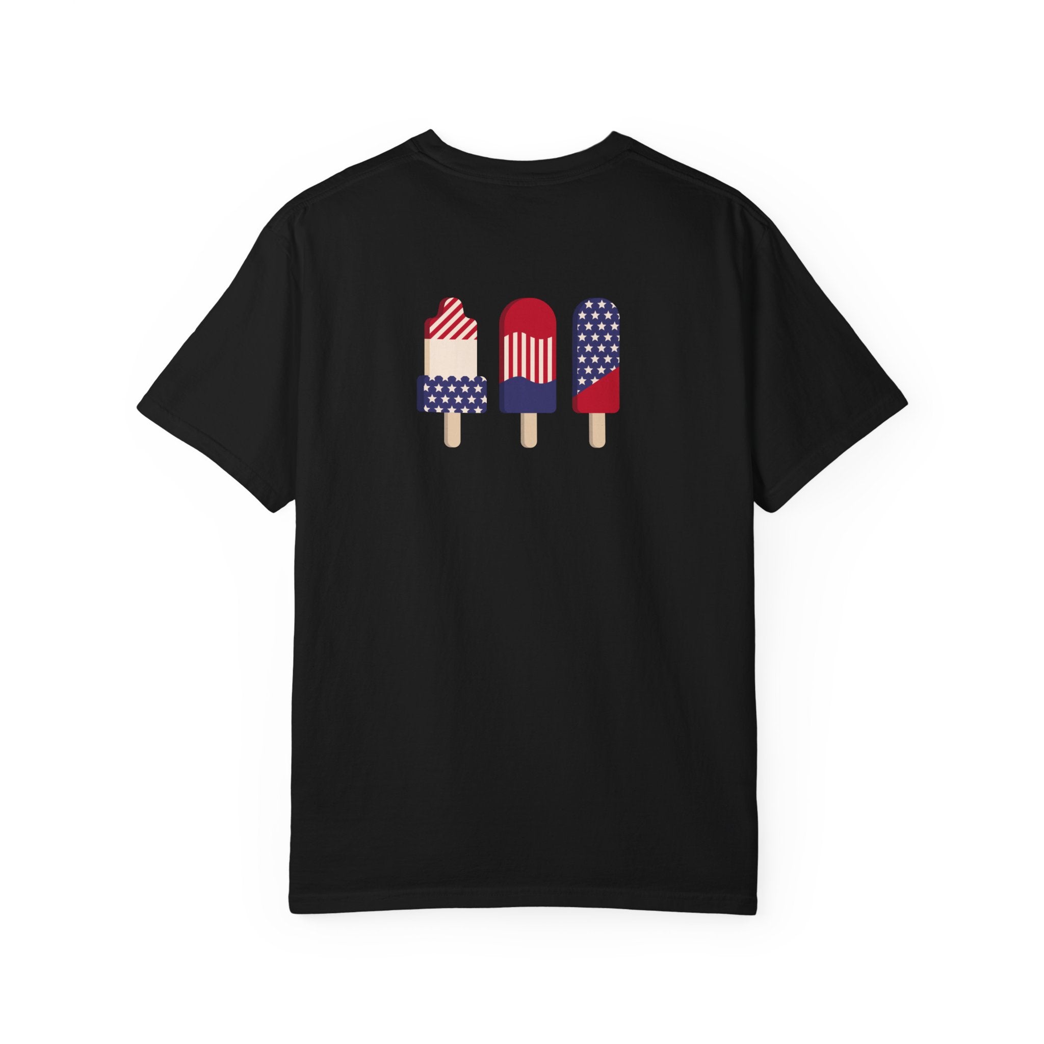 Patriotic "LOVE" T-Shirt — American Flag Donut & Popsicle 4th of July Tee