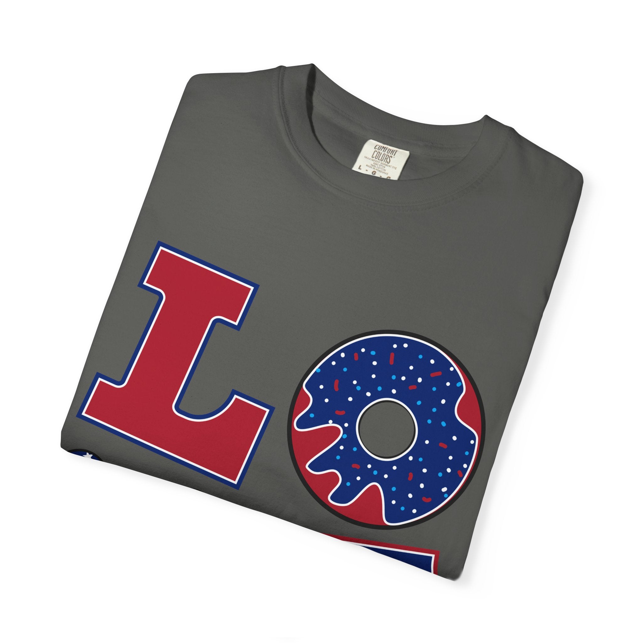 Patriotic "LOVE" T-Shirt — American Flag Donut & Popsicle 4th of July Tee